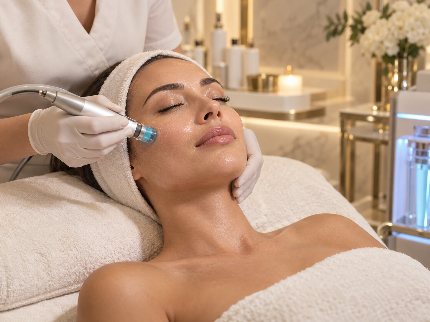Hydrating hydrofacial treatment